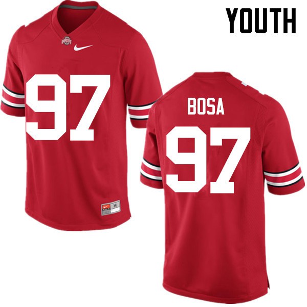 Ohio State Buckeyes #97 Nick Bosa Youth Embroidery Jersey Red